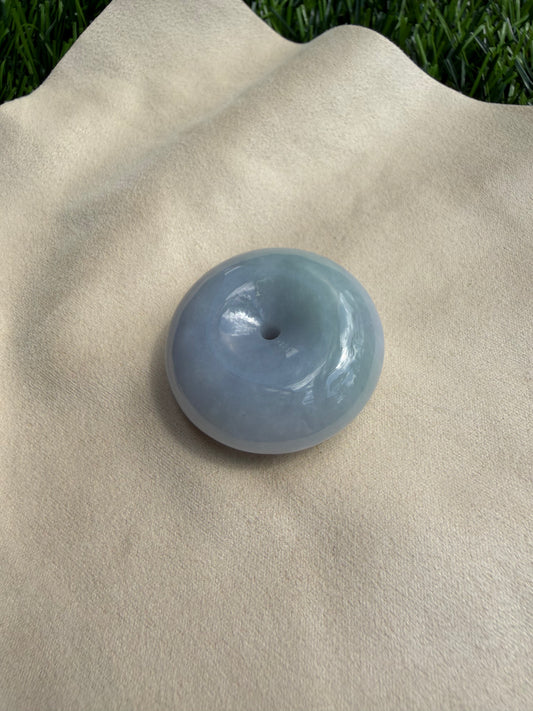 JPA224015 The Mist from Spring | Bluish Lavender and Green Jadeite Donut