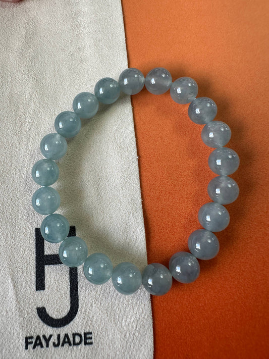 JBD2405 Rain | Light Blue Jadeite Beads Bracelet