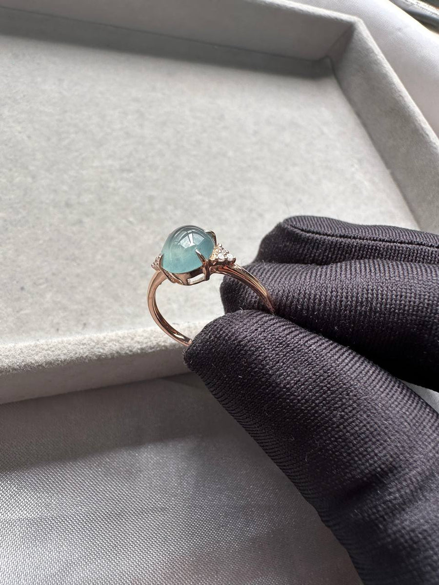 JO227028 Once in a Blue Moon | 18K Blue Jadeite Jade
