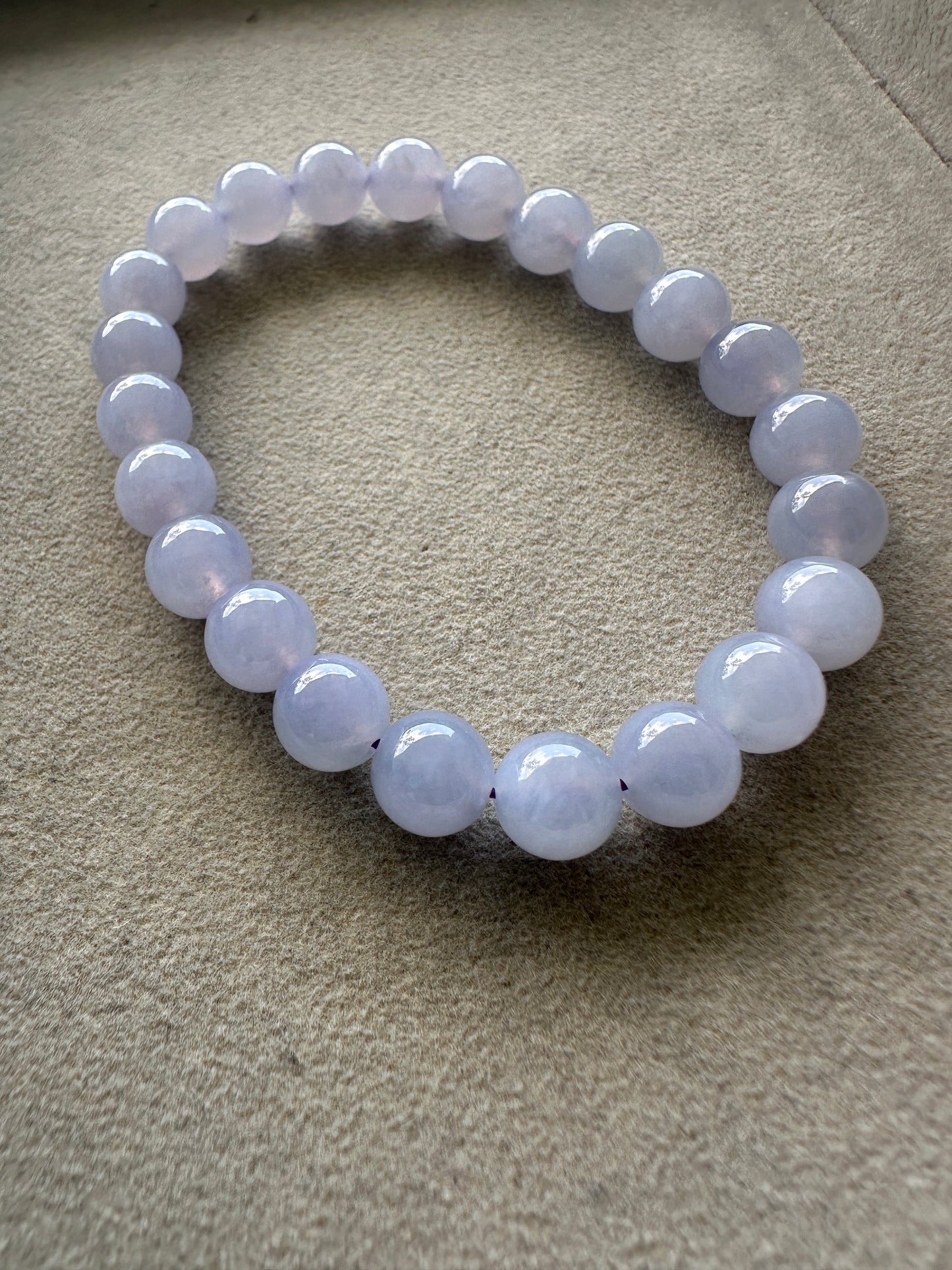 JBD2411 Princess comes in Spring | Icy Lavender Jadeite Beads Bracelet