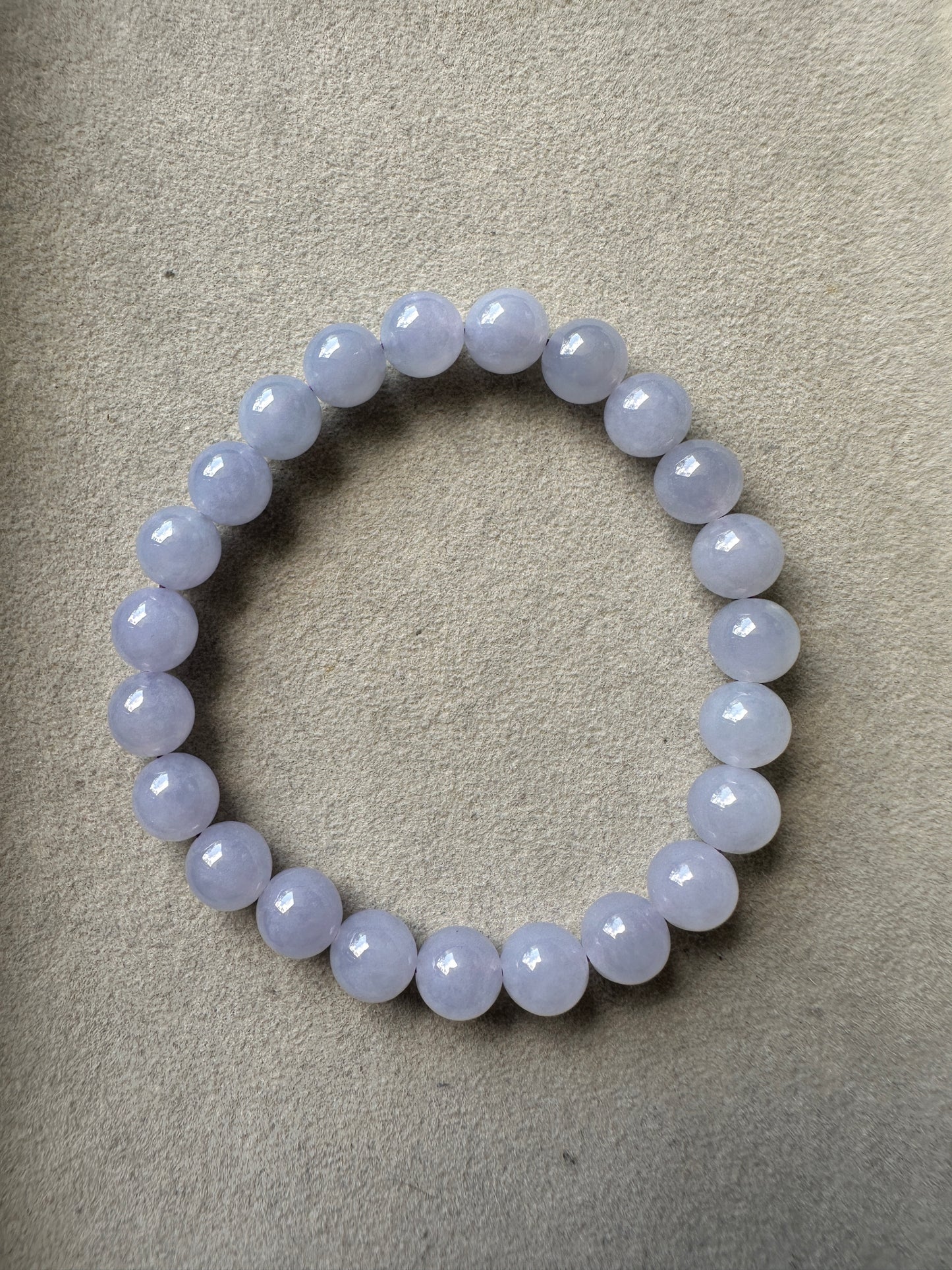 JBD2411 Princess comes in Spring | Icy Lavender Jadeite Beads Bracelet