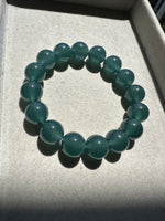 JBD230008 Frozen Lake | Icy Guatemalan Grade A Blue Jadeite Beads Bracelet