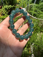 JBD230008 Frozen Lake | Icy Guatemalan Grade A Blue Jadeite Beads Bracelet