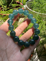 JBD230008 Frozen Lake | Icy Guatemalan Grade A Blue Jadeite Beads Bracelet