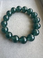 JBD230008 Frozen Lake | Icy Guatemalan Grade A Blue Jadeite Beads Bracelet