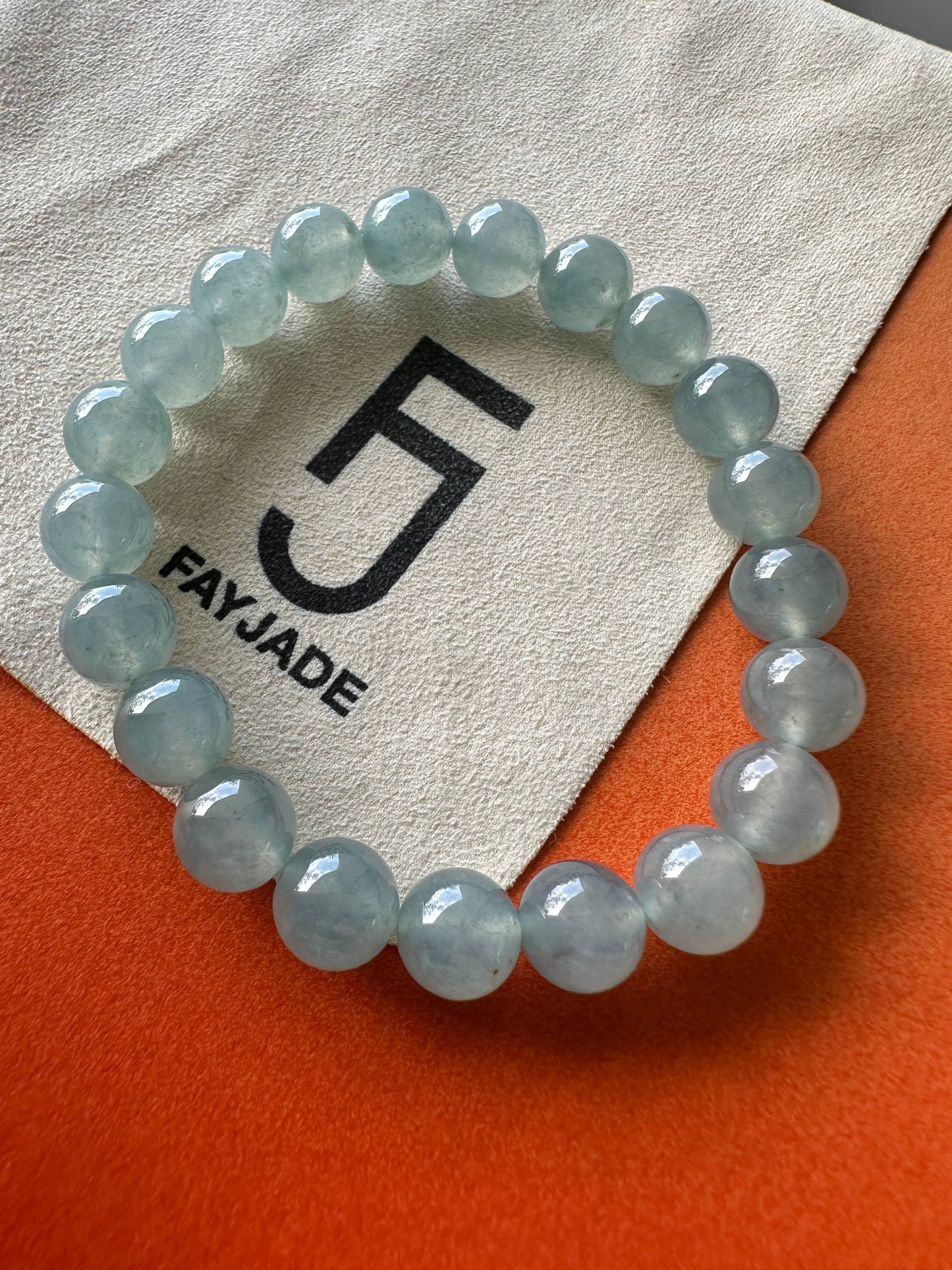 JBD2405 Rain | Light Blue Jadeite Beads Bracelet