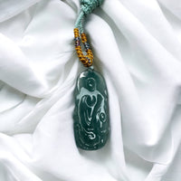 JGY227003 Benevolence | Icy Blue Burmese Grade A Goddess of Mercy Jadeite Jade