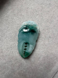 JA224013A Pinch of Wealth | Icy Blue Green Crab Claw Carved Jadeite Jade Charm Pendant