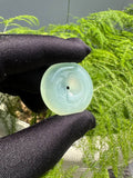 JPA224013 Walking Through The Forest | Icy Highly Translucent Green Based Jadeite Jade in Donut Carving