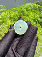 JPA224013 Walking Through The Forest | Icy Highly Translucent Green Based Jadeite Jade in Donut Carving