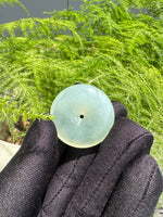 JPA224013 Walking Through The Forest | Icy Highly Translucent Green Based Jadeite Jade in Donut Carving