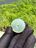 JPA224013 Walking Through The Forest | Icy Highly Translucent Green Based Jadeite Jade in Donut Carving