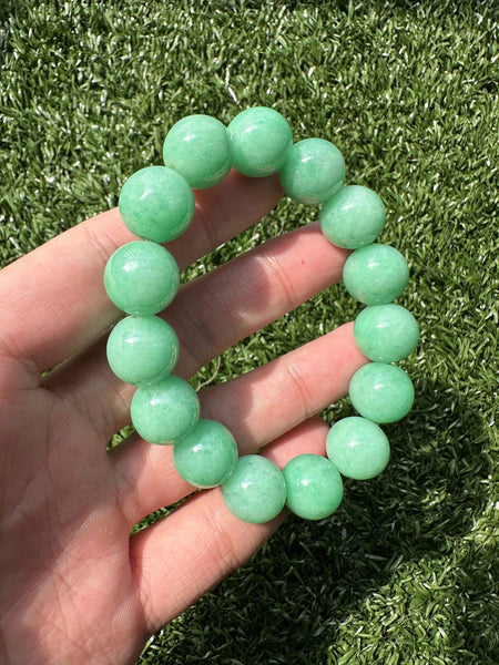 JBD230004 Sunny Apple | True Natural Apple Green Jadeite Jade Beads Bracelet