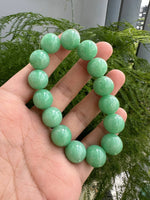 JBD230004 Sunny Apple | True Natural Apple Green Jadeite Jade Beads Bracelet