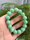 JBD230004 Sunny Apple | True Natural Apple Green Jadeite Jade Beads Bracelet