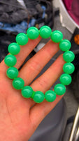 [FAYJADE Exclusive] True Sunny Green Grade A Burmese Jadeite Jade Beads Bracelet