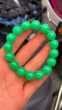 [FAYJADE Exclusive] True Sunny Green Grade A Burmese Jadeite Jade Beads Bracelet