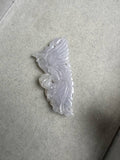 JA224002 Beauty & Grace | Mo Xi Sha Mine Burmese Grade A Icy Pale Lavender Jadeite in Phoenix Carving