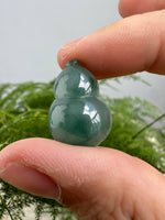 JH224001 A Dip in the Water | Lake Blue Water Burmese Jadeite Jade in Calabash Carving