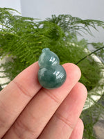 JH224001 A Dip in the Water | Lake Blue Water Burmese Jadeite Jade in Calabash Carving