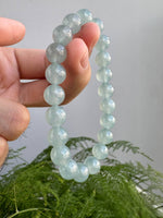 JBD230005 The Blue Welkin | Icy Blue Burmese Jadeite Beads Bracelet