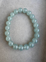 JBD230005 The Blue Welkin | Icy Blue Burmese Jadeite Beads Bracelet