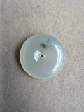 JPA224024 The First Blossom | Icy Burmese Jadeite Jade in Donut Carving with a dash of Marbling Flower