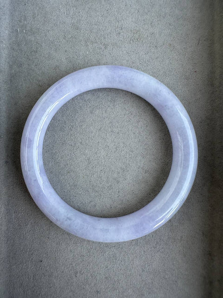 JBG23005 Lavendula | A Shroud of Lavender Round Jadeite  Bangle Size 59.5