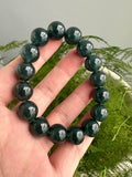 JBD230006 Into the Lake Pt.II | Bluish Green Grade A Guatemalan Jadeite Jade Beads Bracelet