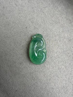 JRY224008 A Sip of Green Tea | Icy Bright Green Burmese Jadeite Jade in Ruyi/Scepter Carving