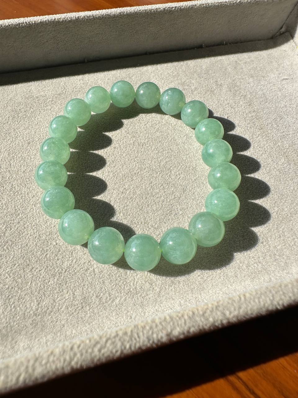 JBD230007 Seafoam | Icy Green Burmese Jadeite Jade Beads