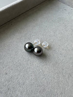 JO230011 Midnight Noon | Black Tahitian (South Sea) Pearls Earrings Studs