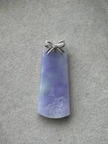 JWS25001 Princess | Intense Lavender Wushi Jadeite with Peony Carving set in 18K White Gold and diamond.