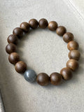 JBD2404 Kyōmei | Icy Black Jadeite with Nha Trang Agarwood Beads