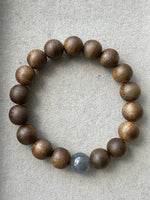 JBD2404 Kyōmei | Icy Black Jadeite with Nha Trang Agarwood Beads