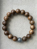 JBD2404 Kyōmei | Icy Black Jadeite with Nha Trang Agarwood Beads