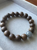 JBD2404 Kyōmei | Icy Black Jadeite with Nha Trang Agarwood Beads