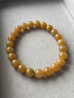JBD2409 Honey | Honey Yellow Jadeite Beads Bracelet