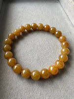 JBD2409 Honey | Honey Yellow Jadeite Beads Bracelet