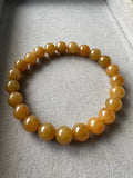 JBD2409 Honey | Honey Yellow Jadeite Beads Bracelet