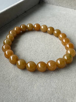 JBD2409 Honey | Honey Yellow Jadeite Beads Bracelet