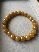 JBD2409 Honey | Honey Yellow Jadeite Beads Bracelet