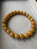 JBD2409 Honey | Honey Yellow Jadeite Beads Bracelet