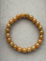 JBD2409 Honey | Honey Yellow Jadeite Beads Bracelet