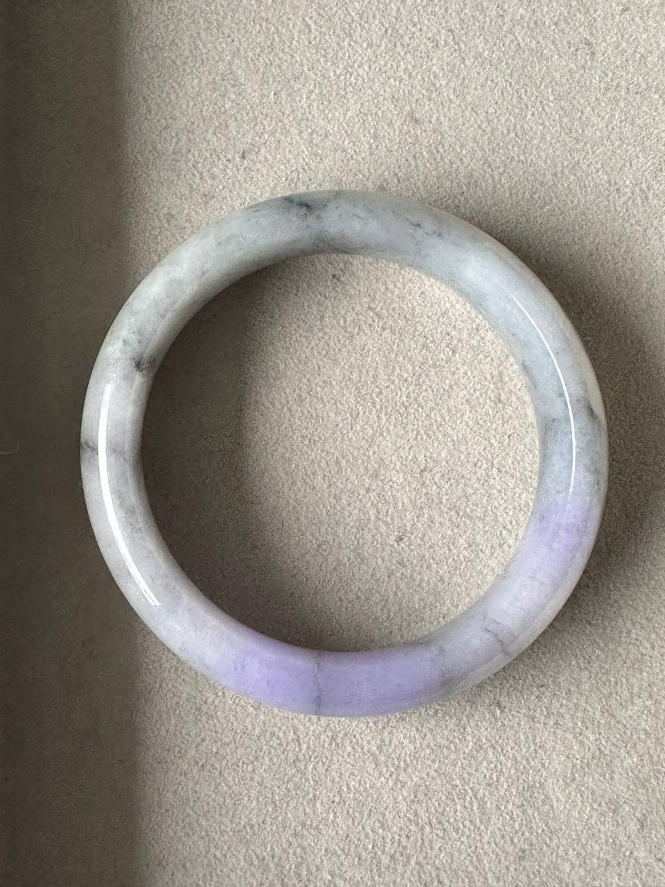 JBG25001 Lavender at Dusk | Black Wuji Jadeite with Lavender Blend Size 51.7