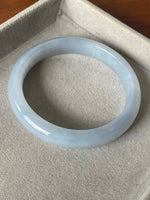 JBG25002 Stars in the Sea | Blue Jadeite Jade Bangle with Specs of Yellow Jadeite