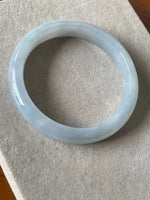 JBG25002 Stars in the Sea | Blue Jadeite Jade Bangle with Specs of Yellow Jadeite