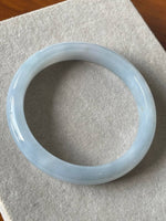JBG25002 Stars in the Sea | Blue Jadeite Jade Bangle with Specs of Yellow Jadeite
