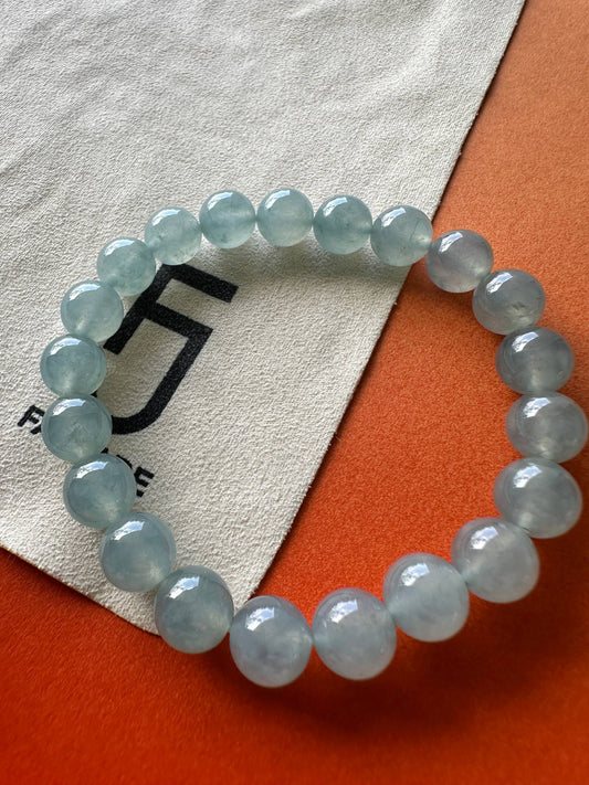 JBD2405 Rain | Light Blue Jadeite Beads Bracelet