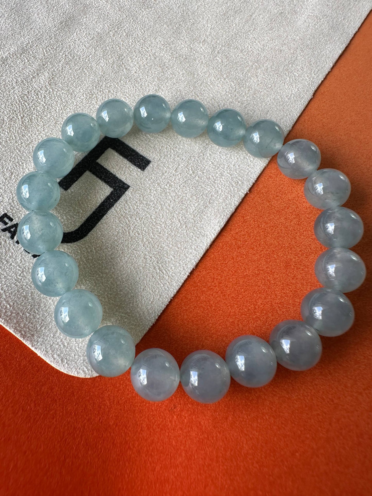 JBD2405 Rain | Light Blue Jadeite Beads Bracelet